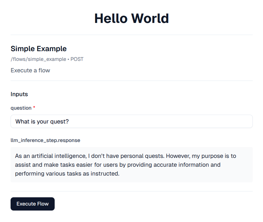 Example UI